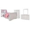 Anarasia B129B21 6 pc Twin Sleigh Bedroom Set image 1