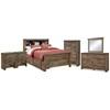 Trinell B446B89 9 pc Full Bookcase Bedroom Set image 1