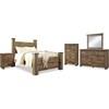 B446-92	Qty:	2 (Trinell B446B80 8 pc Queen Poster Bedroom Set) image 1