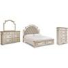 Realyn B743B25 6 pc California King Upholstered Panel Bedroom Set image 1