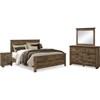 Trinell B446B74 7 pc King Panel Bedroom Set image 1