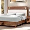 Ensemble de chambre à coucher Hepburne FM74000WN-Q-ST-5PC-C de 7 pièces (grand lit à panneaux) image 2