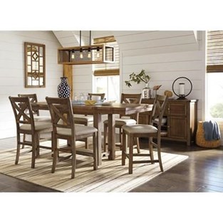 Signature Design by Ashley Moriville D631D10 7 pc Counter Height Dining Set (Dining Room)
