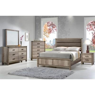 Crown Mark Ensemble de chambre à coucher Matteo B3200 de 7 pièces (lit double à panneaux)
