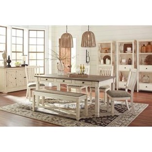 Signature Design by Ashley Bolanburg D647D34 6 pc Dining Set (Dining Room)