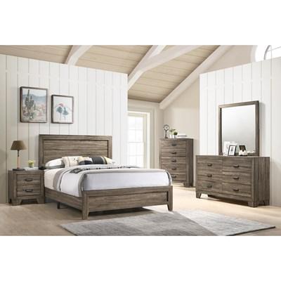 Crown Mark Ensemble de chambre à coucher Millie B9200 de 6 pièces (très grand lit à panneaux)