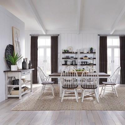 Liberty Furniture Industries Inc. Farmhouse 139WH-CD-7TRS 7 pc Dining Set