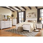 Signature Design by Ashley Willowton B267B35 7 pc Queen Panel Bedroom Set