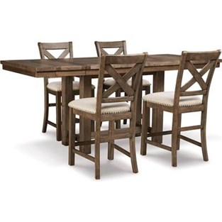 Signature Design by Ashley Moriville D631D1 5 pc Counter Height Dining Set (Dining Room)