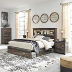 Signature Design by Ashley Drystan B211 6 pc Queen Bookcase Storage Bedroom Set