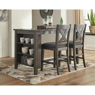 Signature Design by Ashley Caitbrook D388D5 3 pc Counter Height Dining Set (Dining Room)