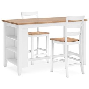 Signature Design by Ashley Gesthaven D398D3 3 pc Counter Height Dining Set (Dining Room)