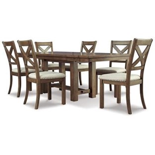 Signature Design by Ashley Moriville D631D11 7 pc Dining Set (Dining Room)