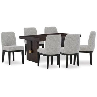Signature Design by Ashley Burkhaus D984D8 7 pc Dining Set (Dining Room)