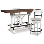 Signature Design by Ashley Valebeck D546D13 3 pc Counter Height Dining Set