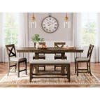 Signature Design by Ashley Moriville D631D3 6 pc Counter Height Dining Set