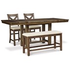 Signature Design by Ashley Moriville D631D9 4 pc Counter Height Dining Set