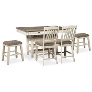 Signature Design by Ashley Bolanburg D647D37 5 pc Counter Height Dining Set (Dining Room)