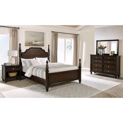 Coaster Furniture Ensemble de chambre à coucher Andover 223631KW-S4 de 6 pièces (Très grand lit Californien à colonne)