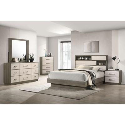 Coaster Furniture Ensemble de chambre à coucher Fenwick 224981KW-S5 de 7 pièces (Très grand lit Cali. Bibliothèque)