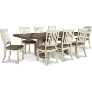 Signature Design by Ashley Bolanburg D647D30 9 pc Dining Set (Dining Room)