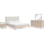 Signature Design by Ashley Cadmori B2615B19 6 pc King Panel Bedroom Set