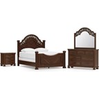 Signature Design by Ashley Lavinton B764B16 6 pc King Poster Bedroom Set