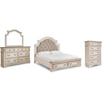 Signature Design by Ashley Realyn B743B25 6 pc California King Upholstered Panel Bedroom Set