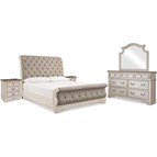 Signature Design by Ashley Realyn B743B51 7 pc King Upholstered Sleigh Bedroom Set