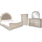 Signature Design by Ashley Realyn B743B68 6 pc King Upholstered Panel Bedroom Set