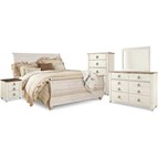 Signature Design by Ashley Willowton B267B61 7 pc King Sleigh Bedroom Set