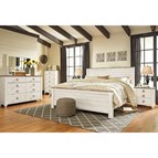 Signature Design by Ashley Willowton B267B45 8 pc King Panel Bedroom Set