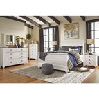 Signature Design by Ashley Willowton B267B32 6 pc Queen Sleigh Bedroom Set