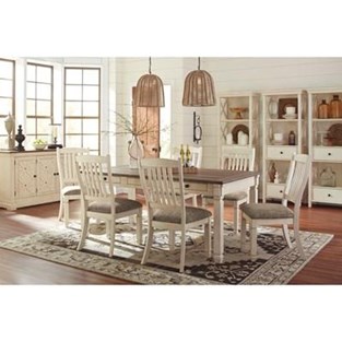 Signature Design by Ashley Bolanburg D647D8 7 pc Dining Set (Dining Room)