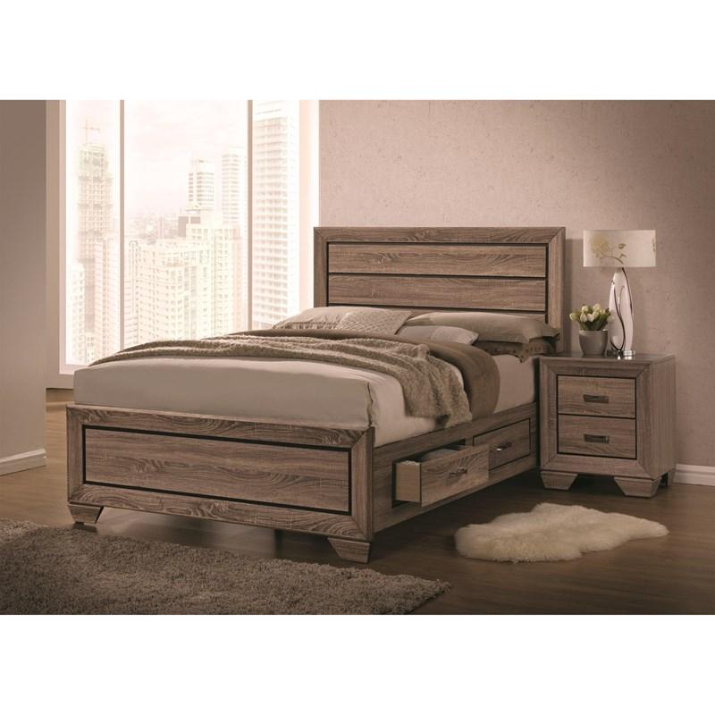Coaster Furniture Kauffman 204190Q 7 pc Queen Panel Bedroom Set with Storage