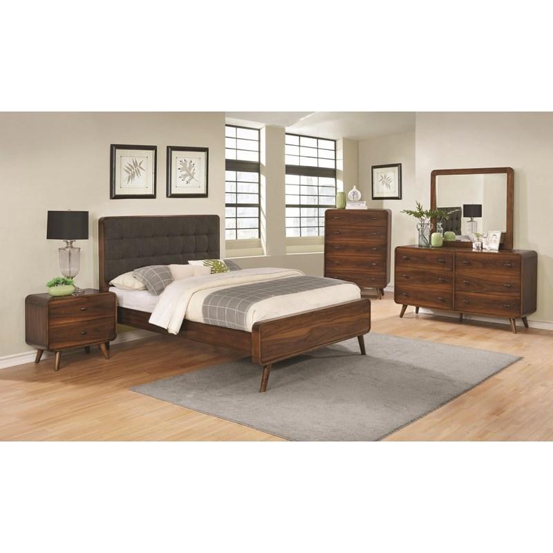 Large Picture of Robyn 205131Q 7 pc Queen Upholstered Bedroom Set