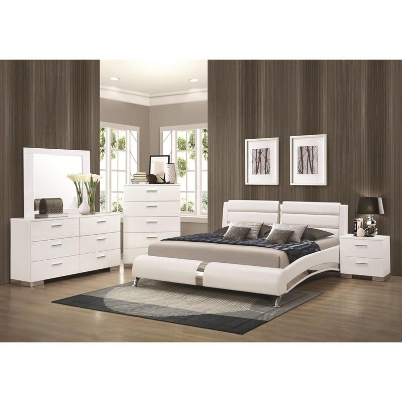 Coaster Furniture Felicity 300345KE 7 pc King Upholstered Bedroom Set