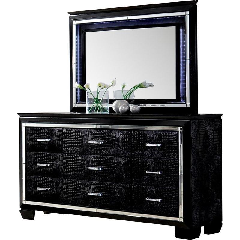 Large Picture of Bellanova CM7979BK 6 pc King Upholstered Panel Bedroom Set
