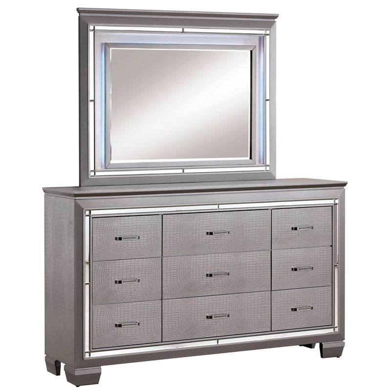 Large Picture of Bellanova CM7979SV 6 pc California King Upholstered Panel Bedroom Set