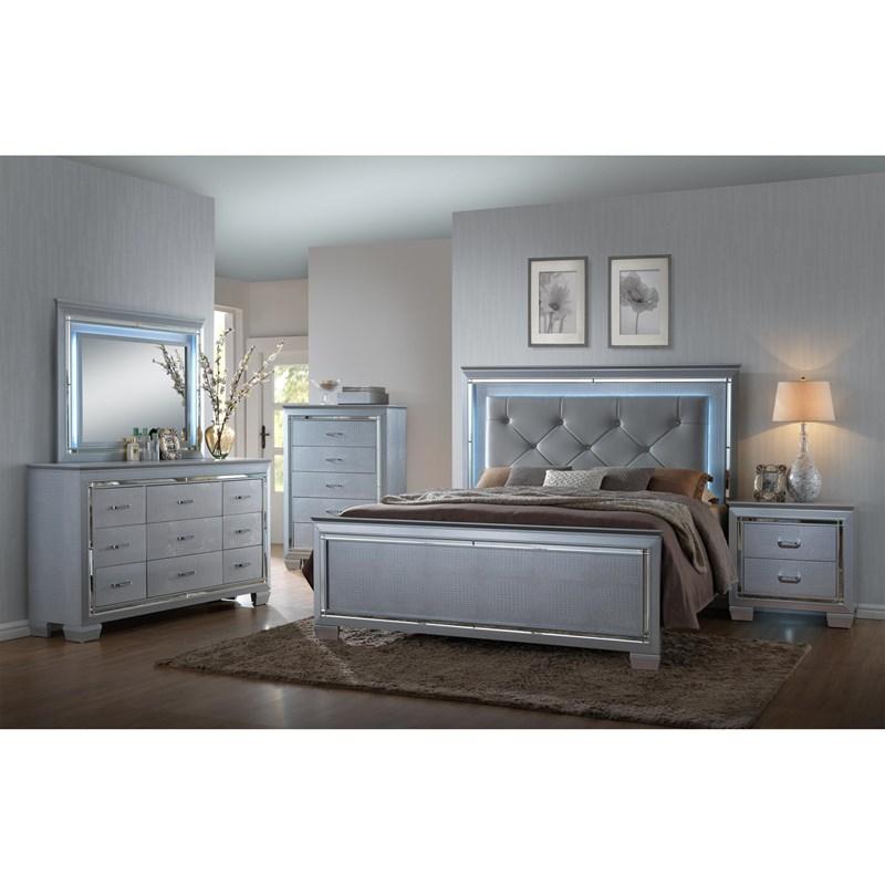 Large Picture of Lillian B7100 6 pc King Panel Bedroom Set