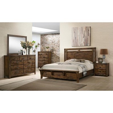 Crown Mark Curtis B4810 7 pc King Panel Bedroom Set