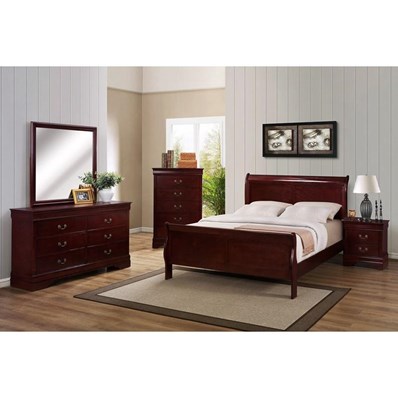Crown Mark Louis Philip B3850 6 pc King Sleigh Bedroom Set