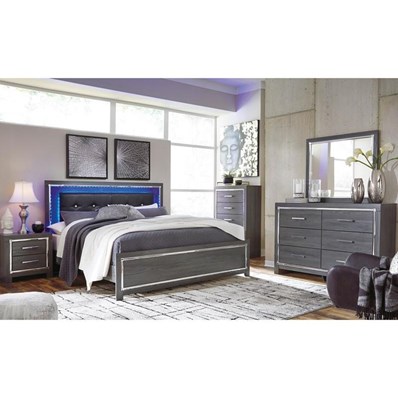 Signature Design by Ashley Lodanna B214B26 7 pc King Panel Bedroom Set