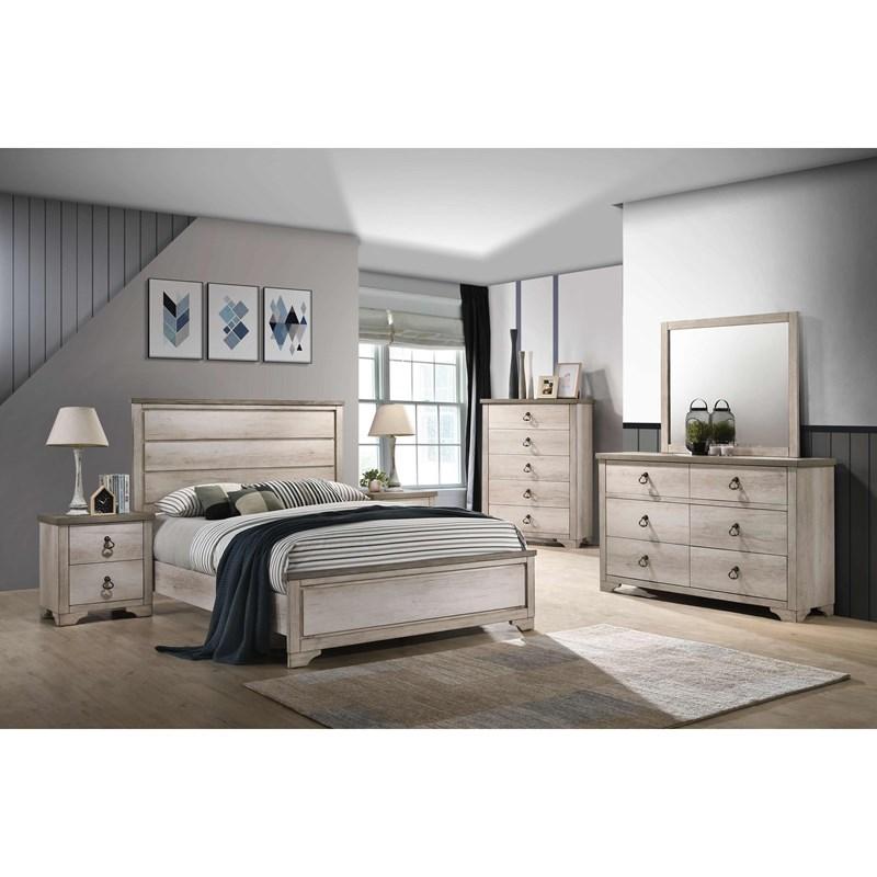 Crown Mark Ensemble de chambre à coucher Patterson B3050 de 6 pièces (lit double à panneaux)