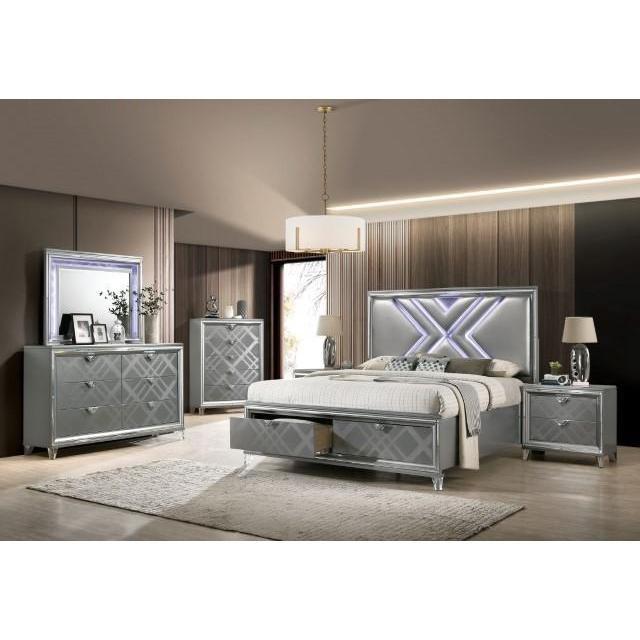 Large Picture of Emmeline FOA7147 7 pc Queen Panel Bedroom Set