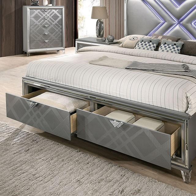 Large Picture of Emmeline FOA7147 7 pc Queen Panel Bedroom Set