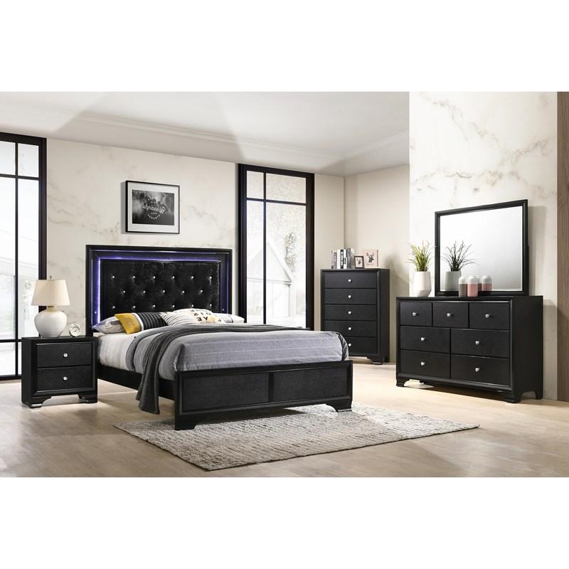 Large Picture of Micah B4350 6 pc Queen Panel Bedroom Set