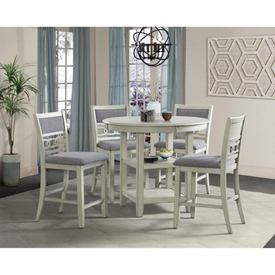 Elements International Amherst 5 pc Counter Height Dining Set