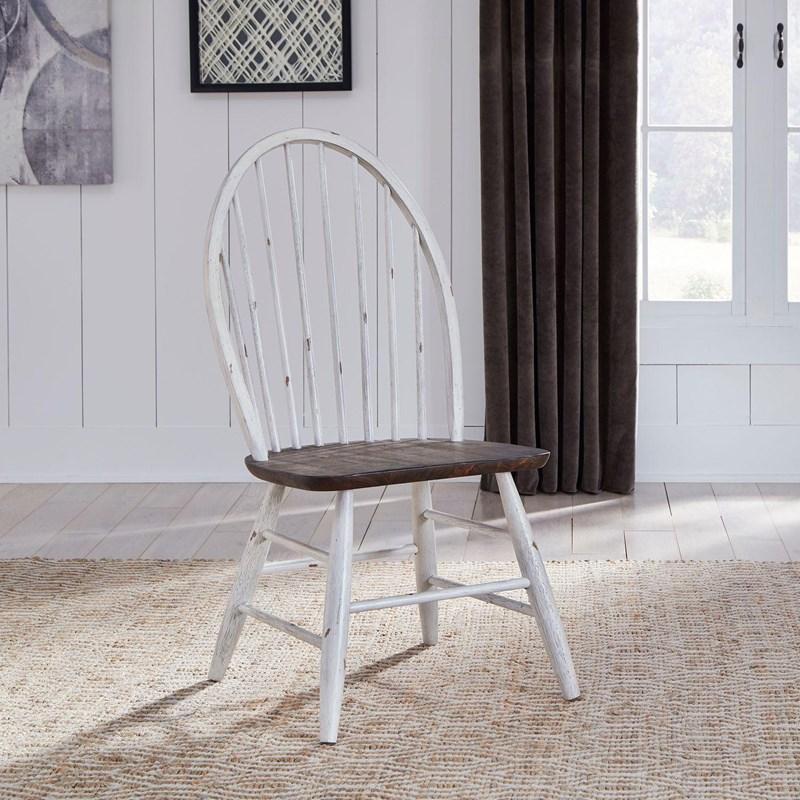 Large Picture of Farmhouse 139WH-CD-7TRS 7 pc Dining Set