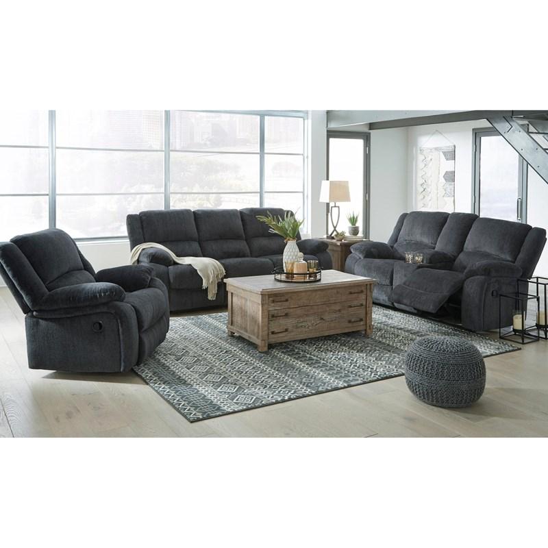 Large Picture of Draycoll 76504U4 3 pc Reclining Living Room Set